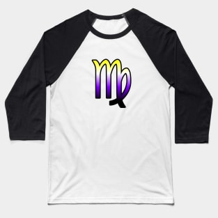 Virgo Nonbinary Pride Symbol Baseball T-Shirt